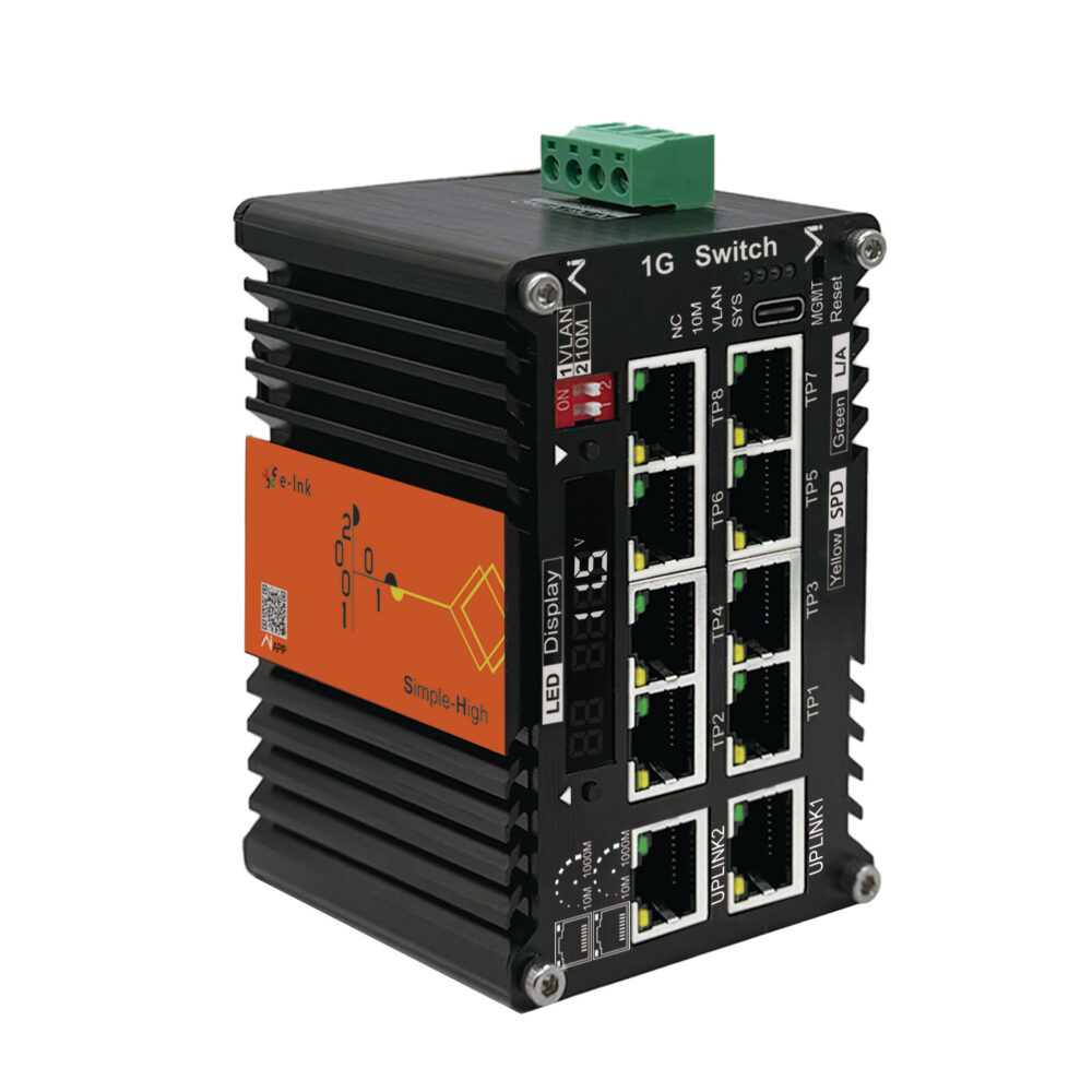 10-Port Ethernet Switch RJ45 Gigabit AI Managed LNK-AIMC010GM