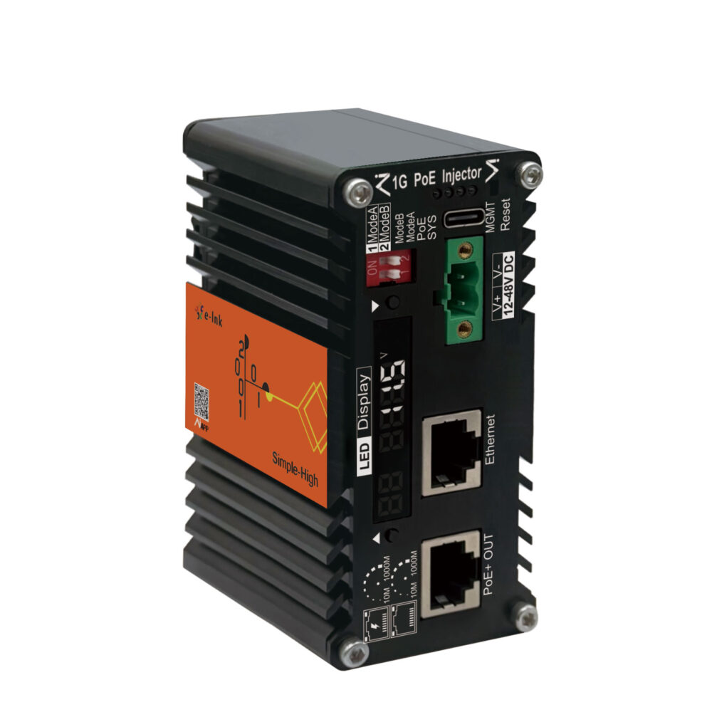 30W PoE injector with AI smart management and voltage booster