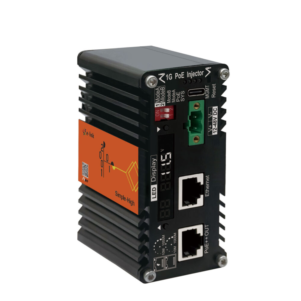 AI smart managed PoE injector with voltage booster